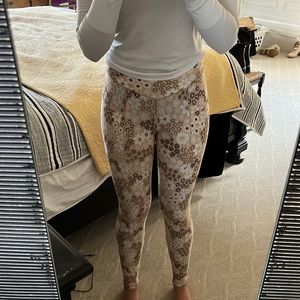 Aerie leggings , brown and tan floral